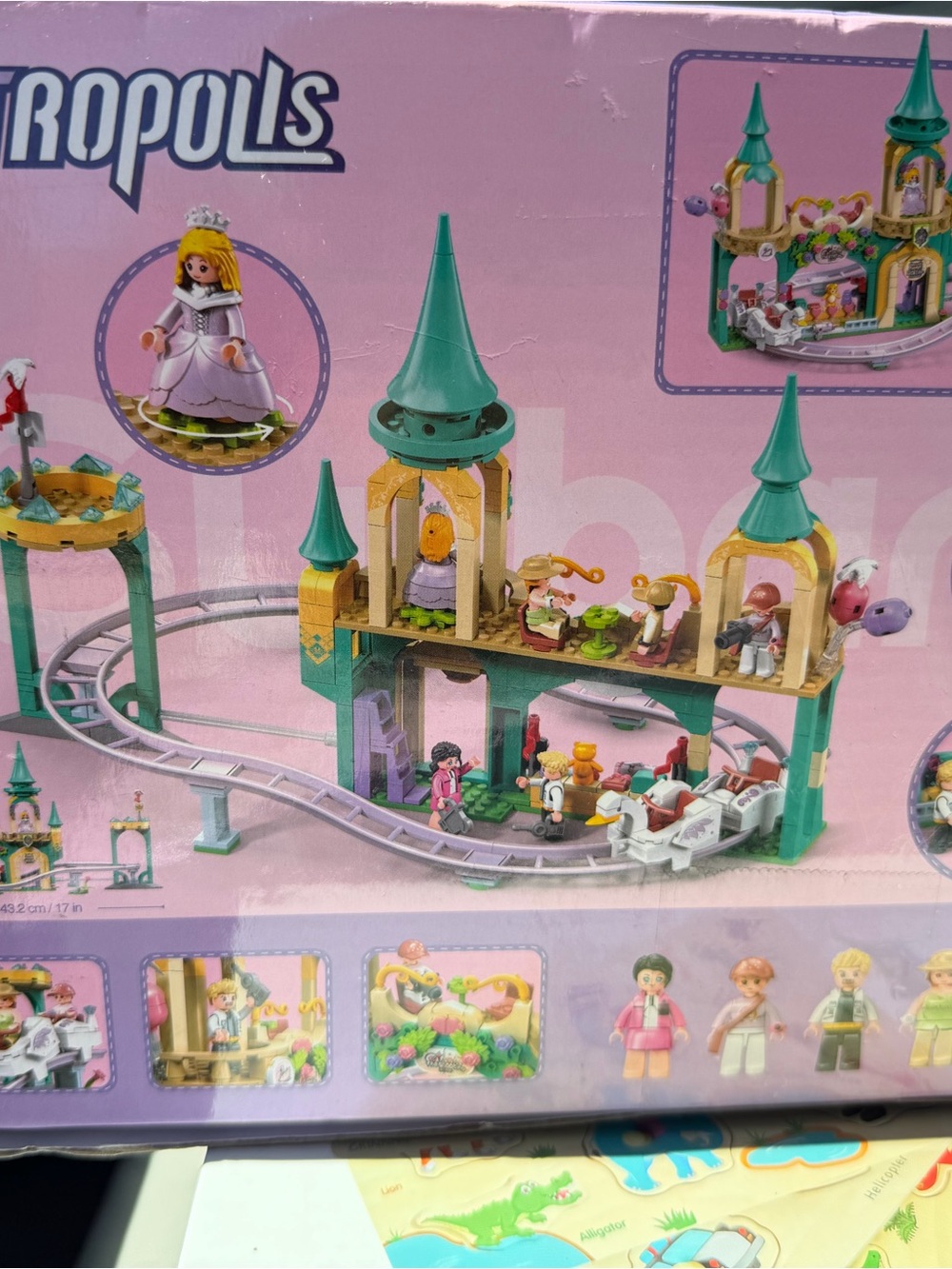 Princess Castle Train Playset - Pink & Teal